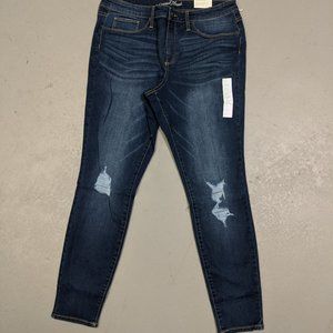 Dark Wash High Rise Distressed Jegging Jeans Women's Size 00
